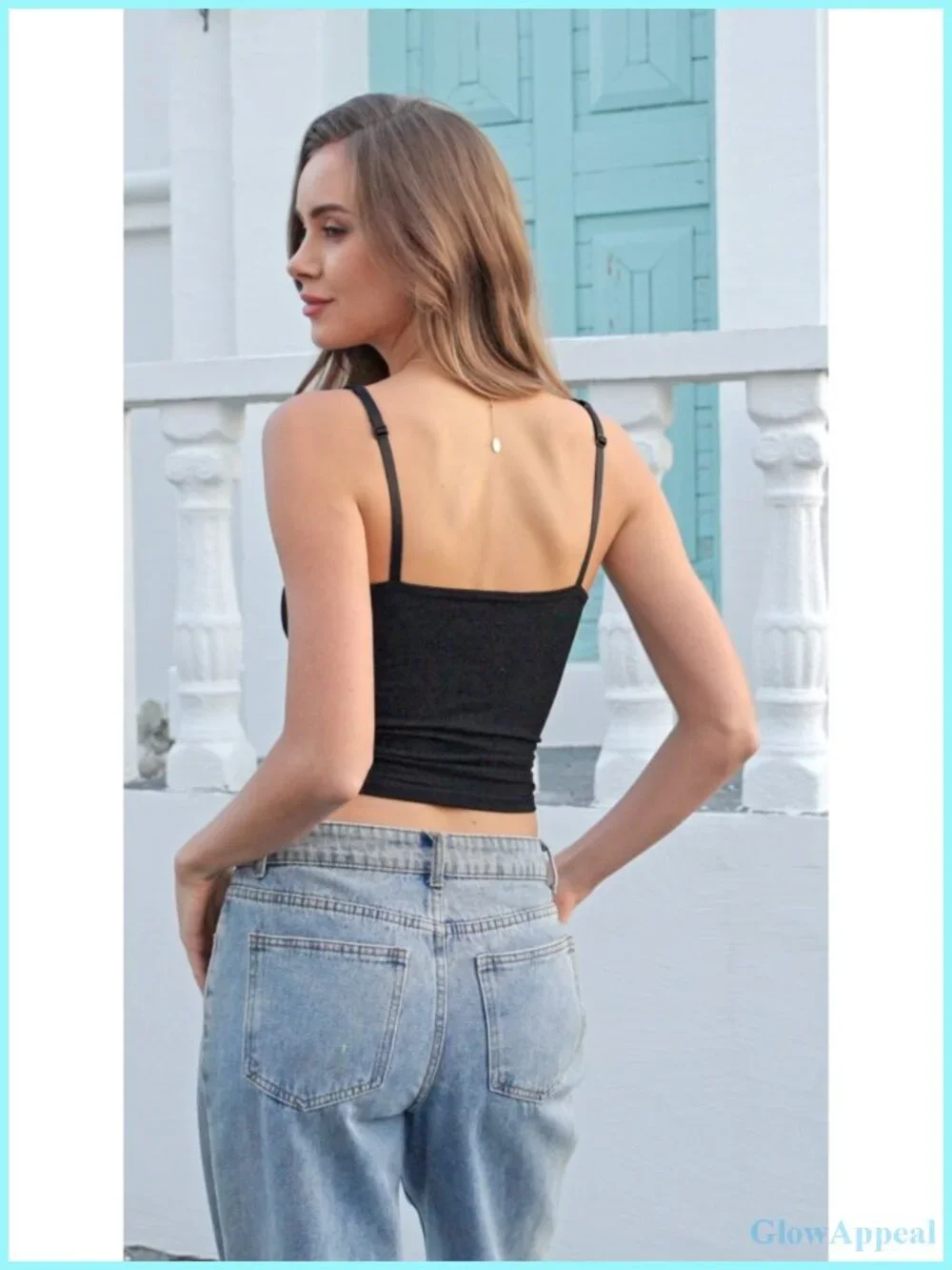 3 Pack Cami Crop Top Built in Bra Spaghetti Strap Tank Camisole